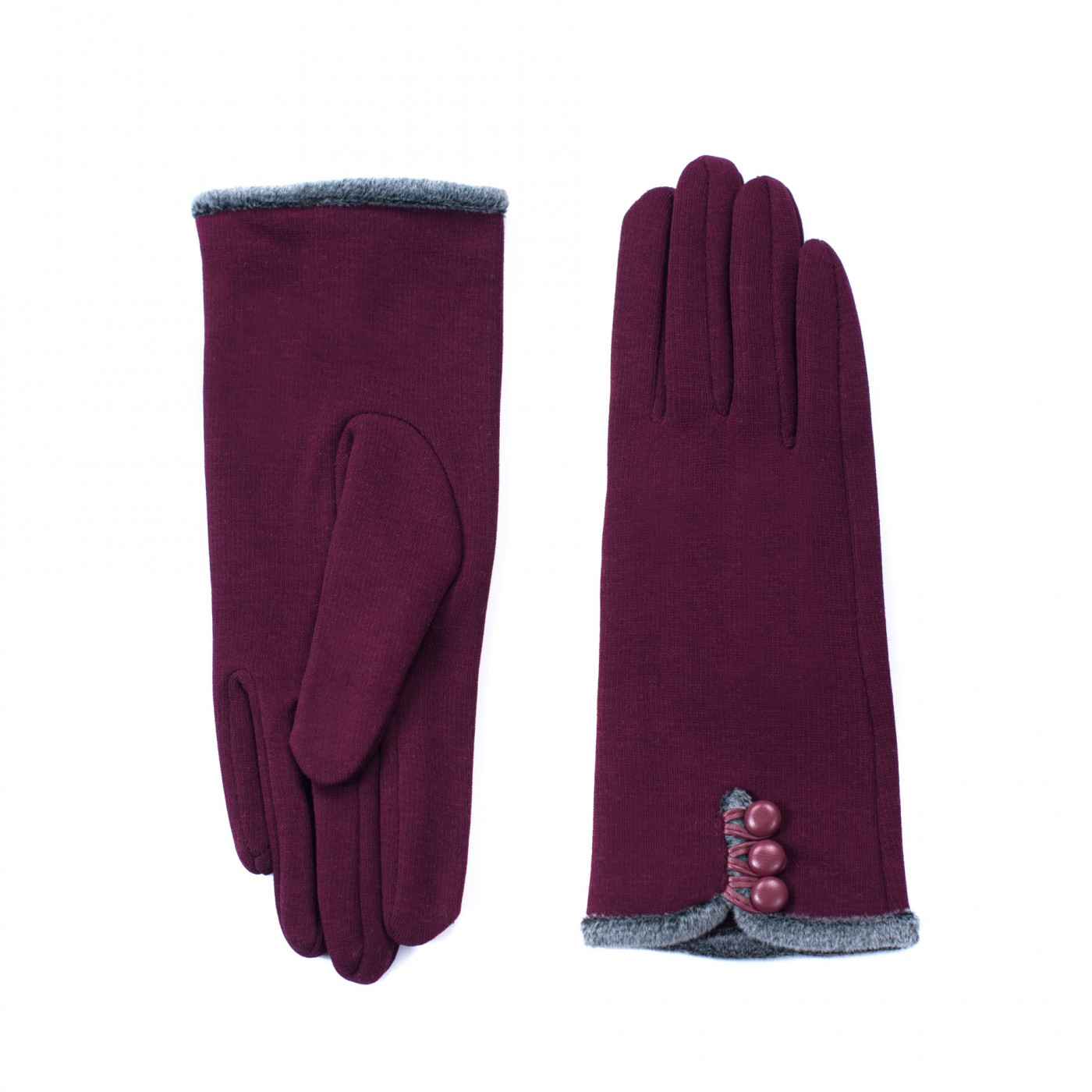 Art Of Polo Woman's Gloves rk19288 Burgundy