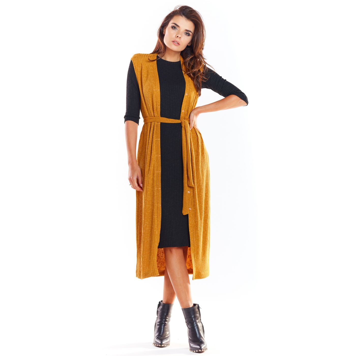 Awama Woman's Vest A329 Camel