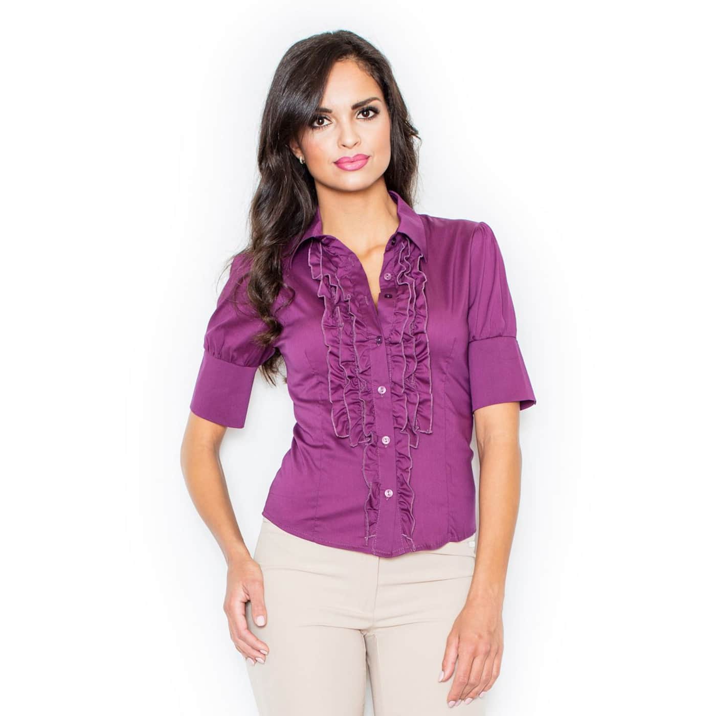Figl Woman's Shirt M025 Eggplant