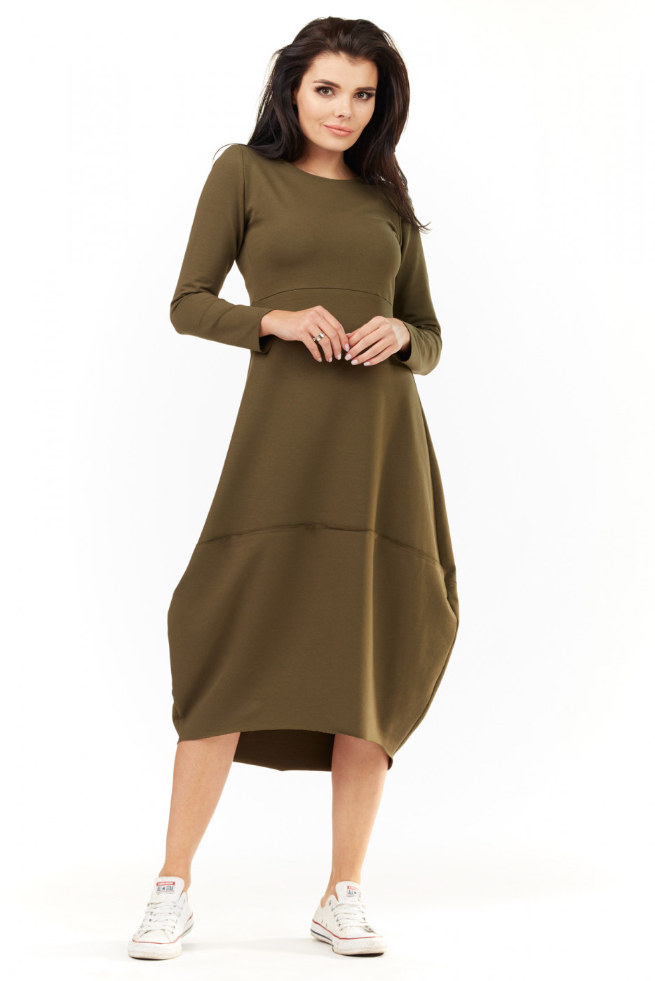 Awama Woman's Dress A209 Khaki