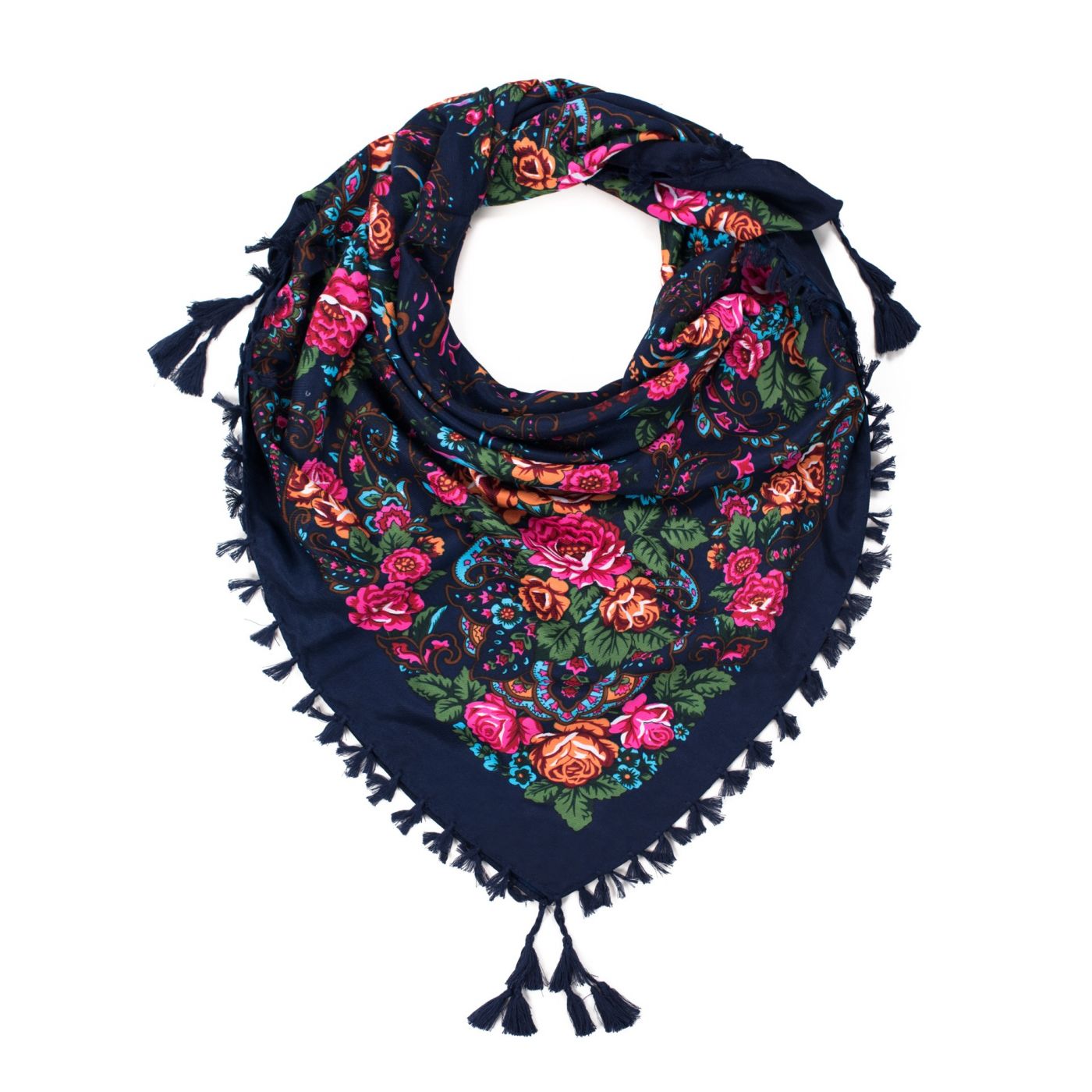 Art Of Polo Woman's Shawl sz19173 Navy Blue