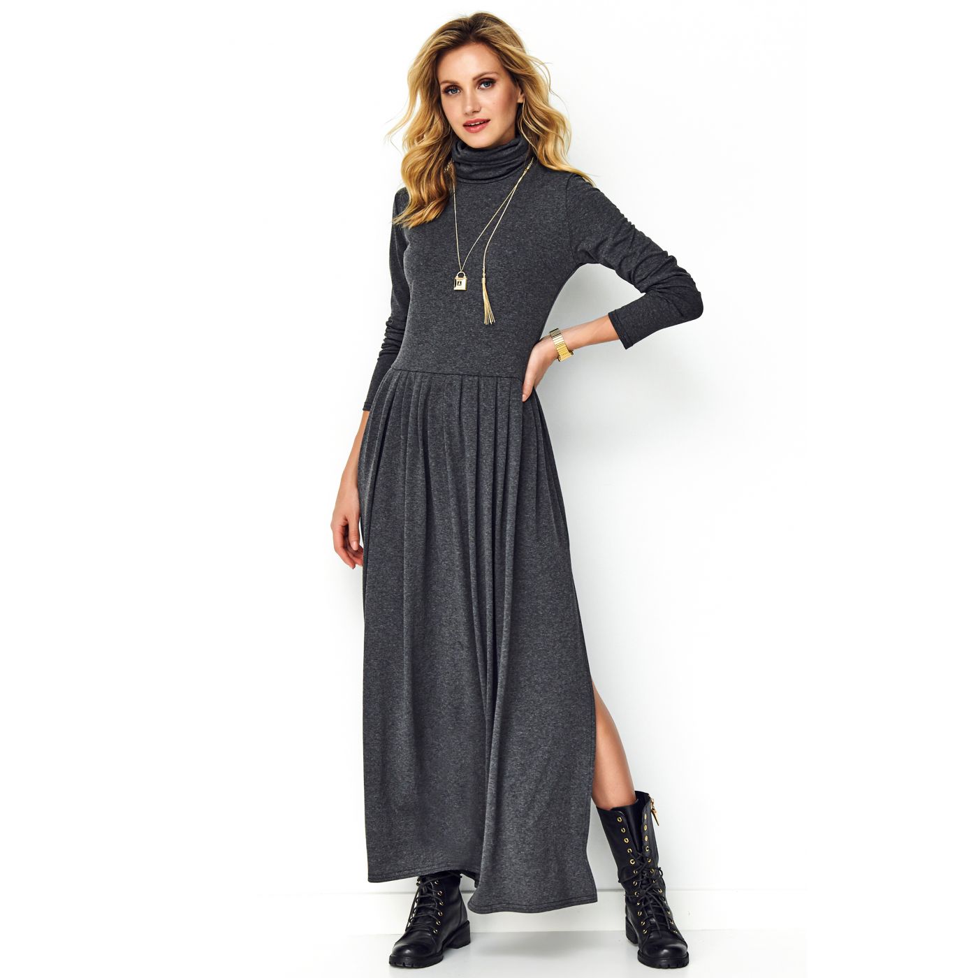 Makadamia Woman's Dress M503  Melange