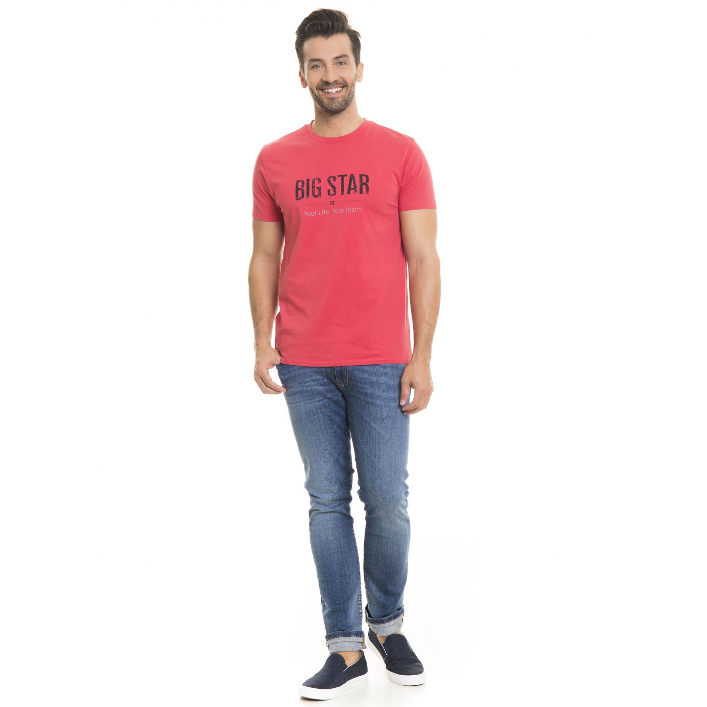 Big Star Man's Shortsleeve T-shirt 150045 Dark -639
