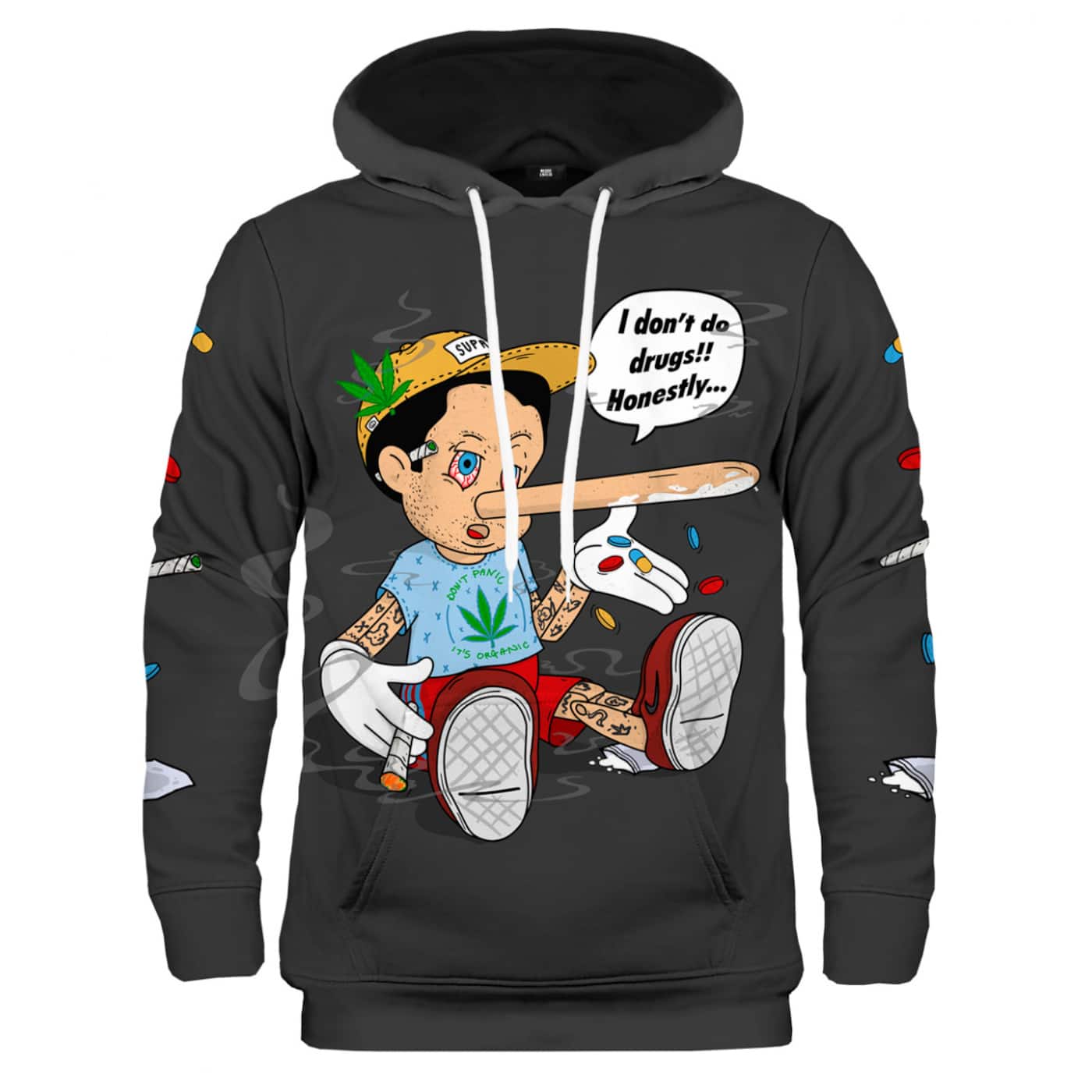 Mr. GUGU & Miss GO Unisex's Hoodie Kangaroo H-K1750