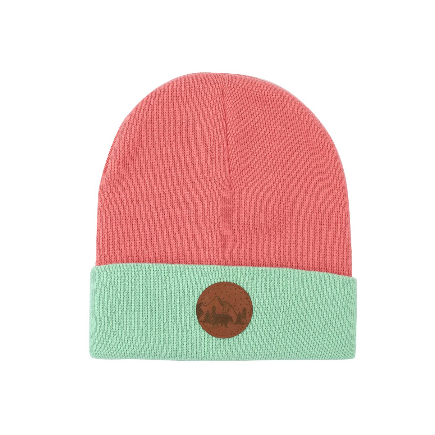 Kabak Unisex's Hat Beanie Cotton Wrap Pink-306M/Mint-50056L