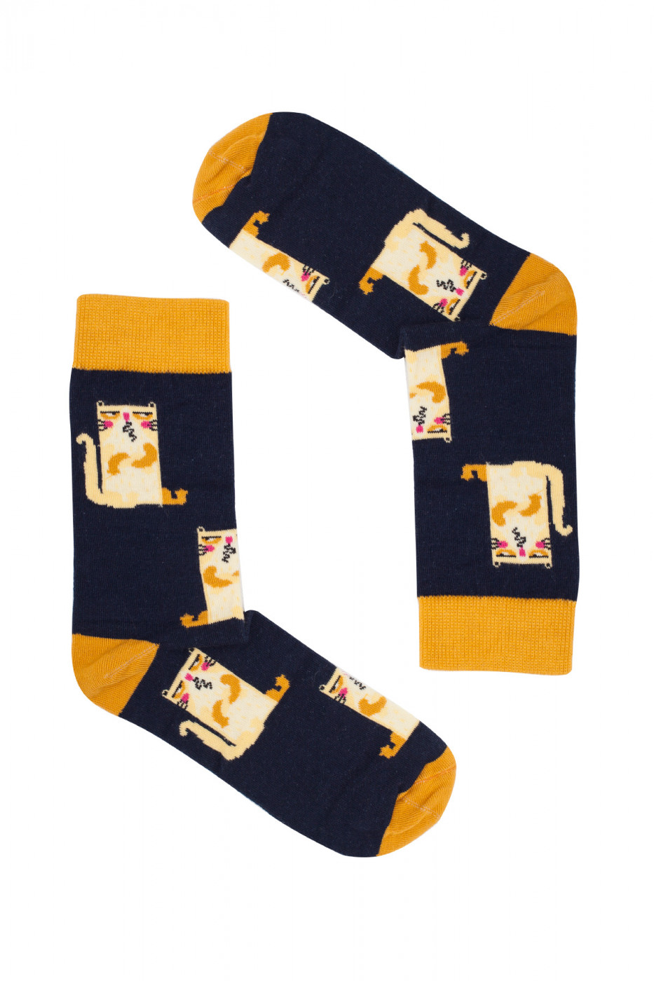Kabak Unisex's Socks Patterned Cat