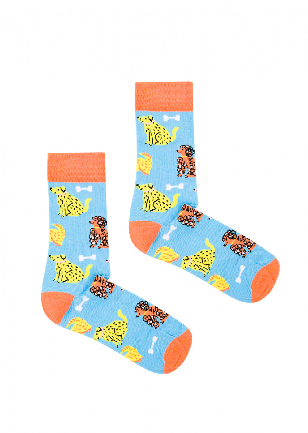 Kabak Unisex's Socks Patterned Dogs Blue