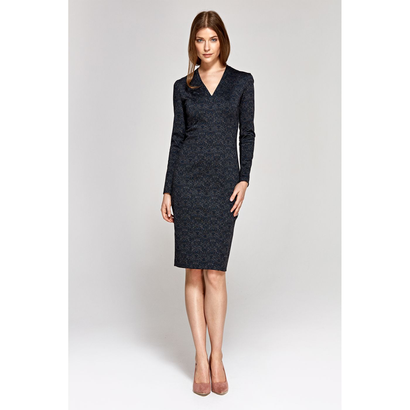 Colett Woman's Dress Cs12 Pattern Navy Blue