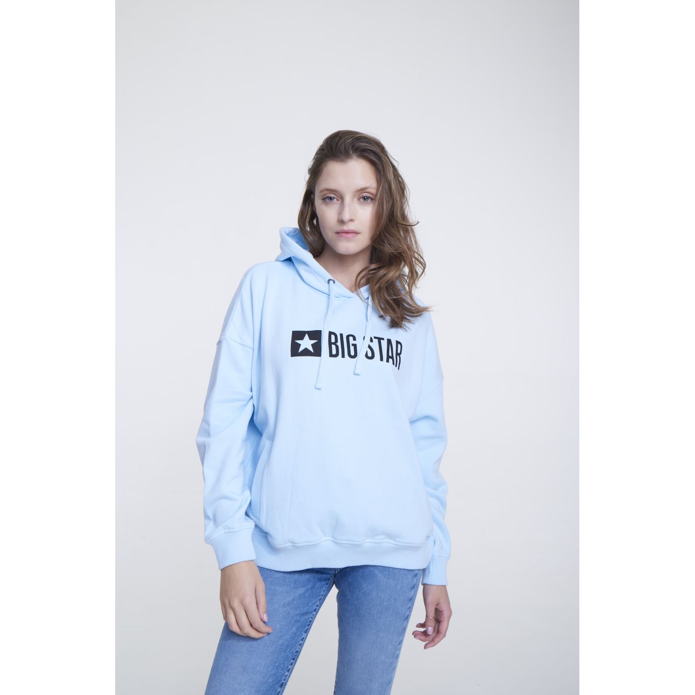 Big Star Woman's Hooded Sweatshirt 158842 Light -400