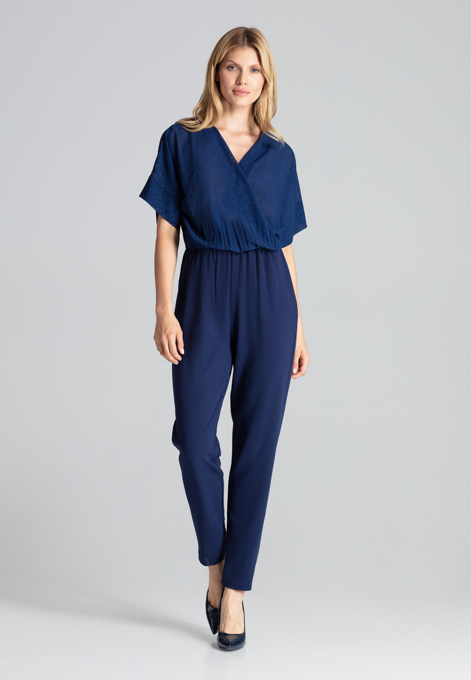 Figl Woman's Jumpsuit M684 Navy Blue