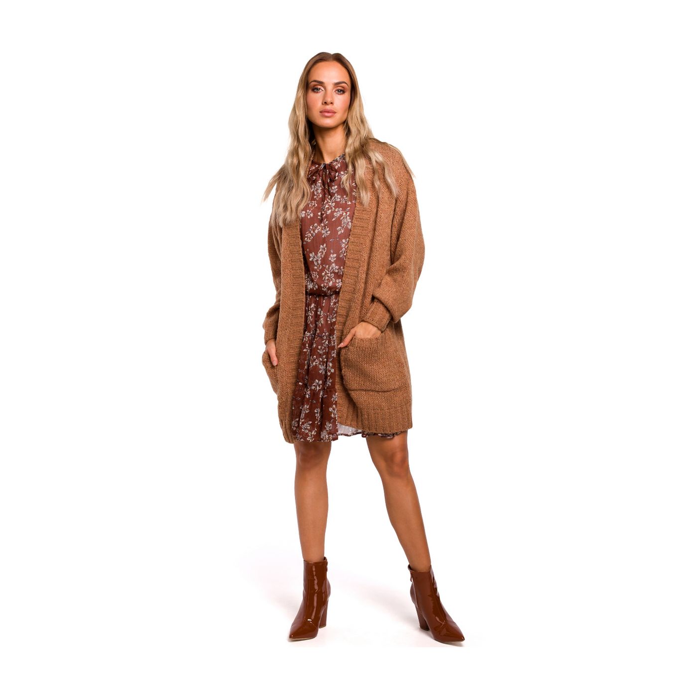 Made Of Emotion Woman's Cardigan M467 Camel