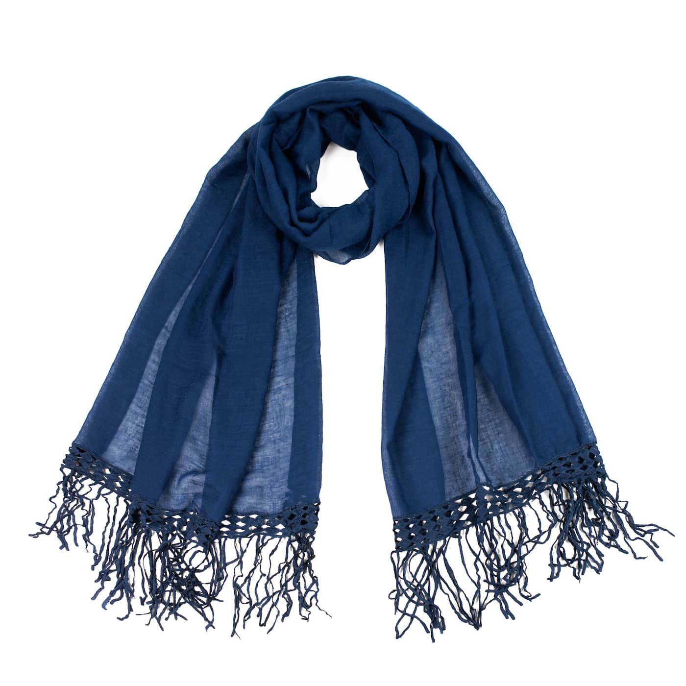 Art Of Polo Woman's Scarf sz18159 Navy Blue