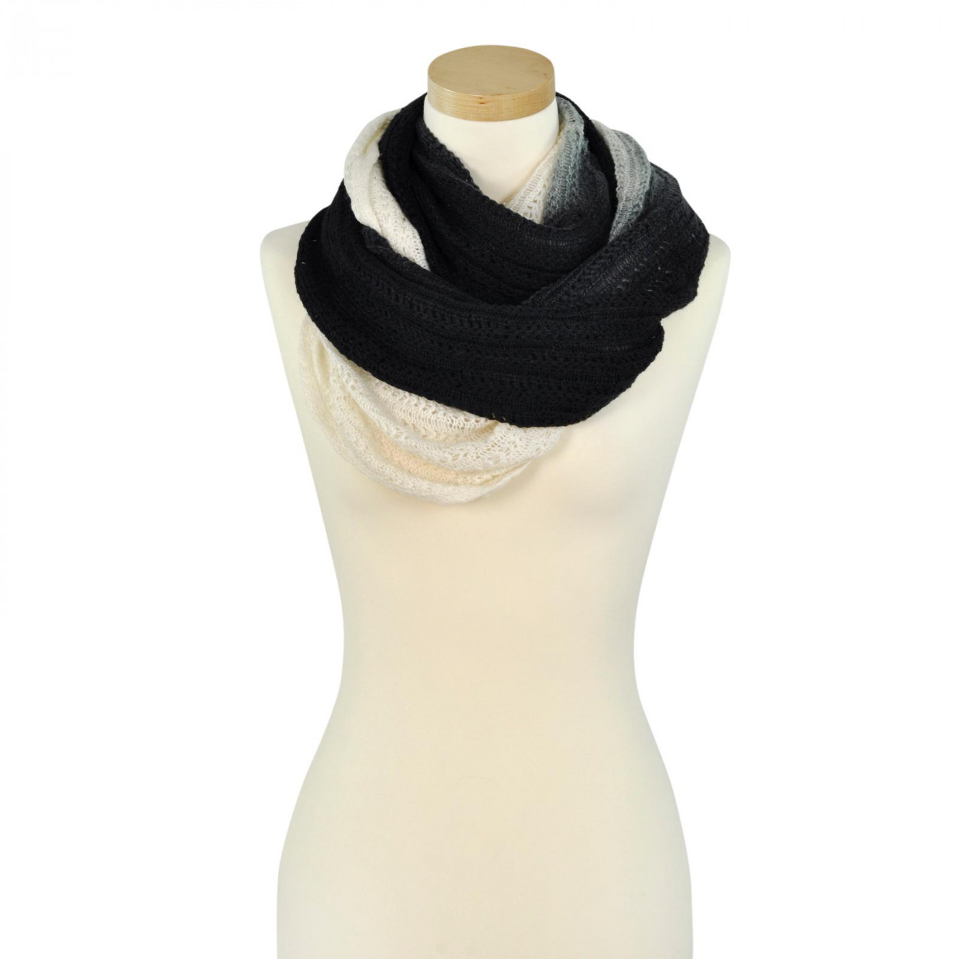 Art Of Polo Woman's Scarf Sz1953 Black/White