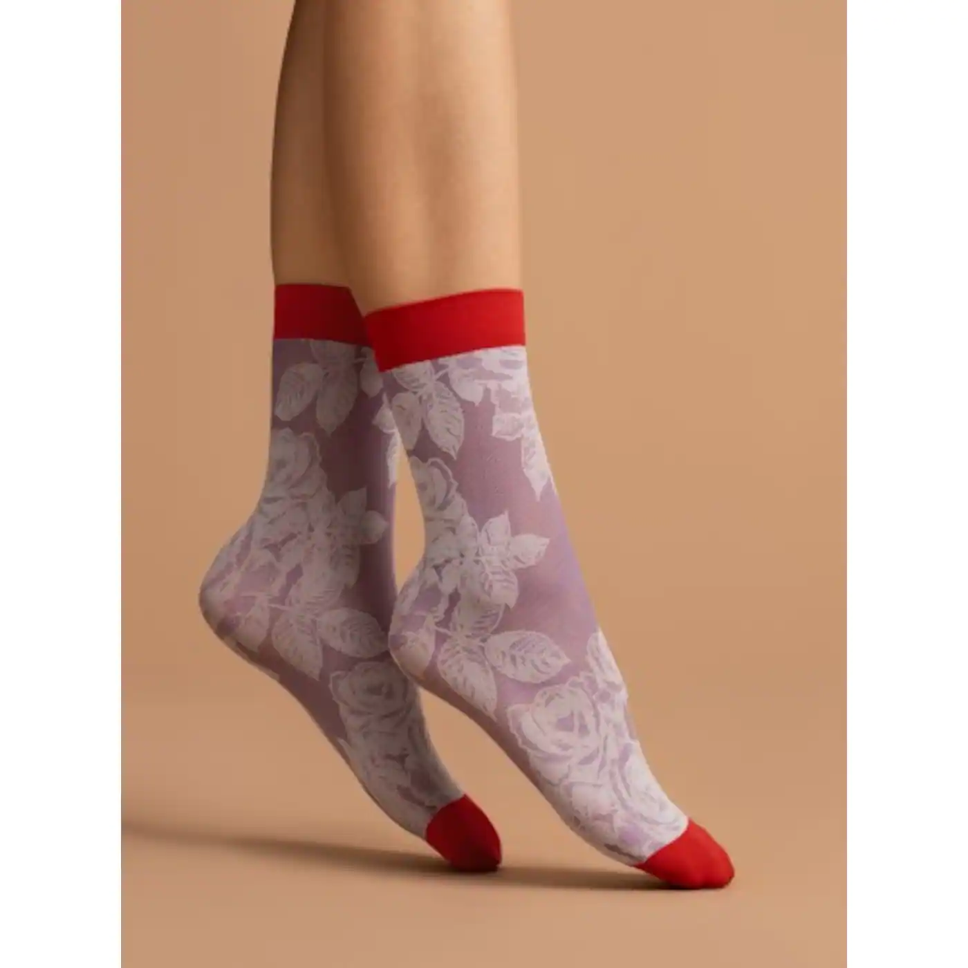 Fiore Woman's Socks Red Rose  40 Den