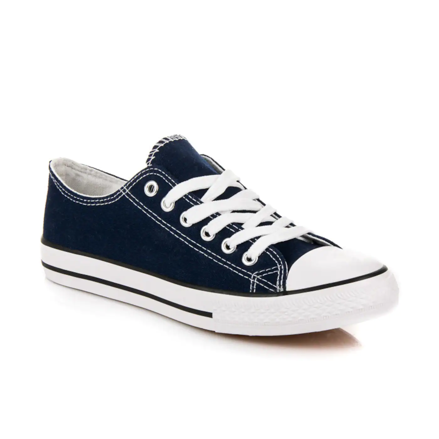 SHELOVET NAVY BLUE CANVAS SHOES