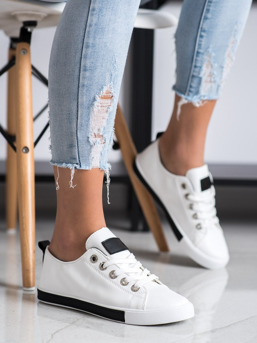 SHELOVET SNEAKERS WITH BLACK INSERTS