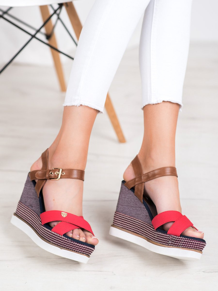 SHELOVET WEDGE-HEEL SANDALS