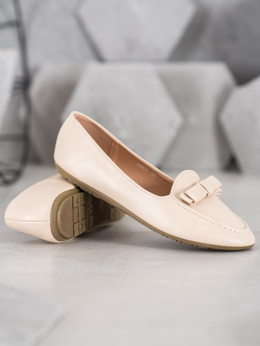 SHELOVET BEIGE LORDSY WITH ECO LEATHER