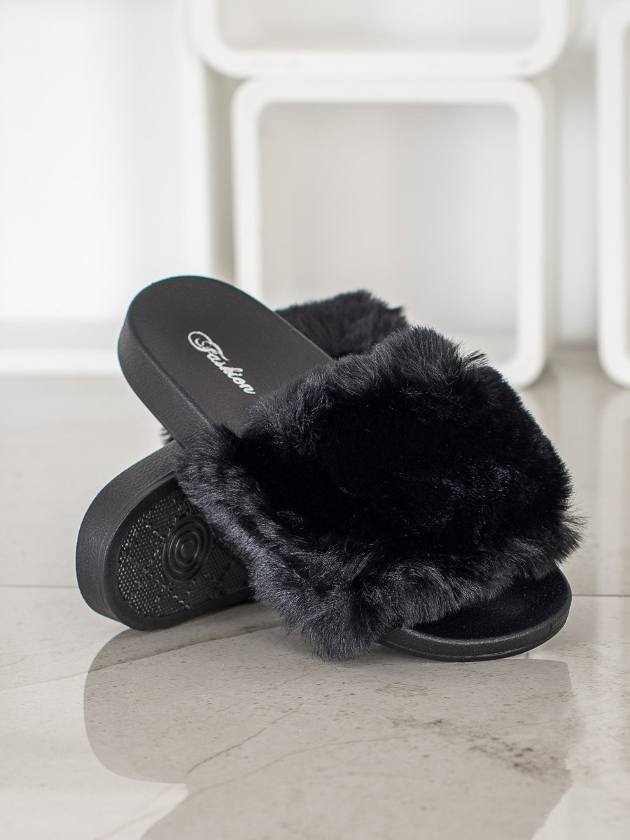 BONA FASHIONABLE FLIP-FLOPS WITH FUR
