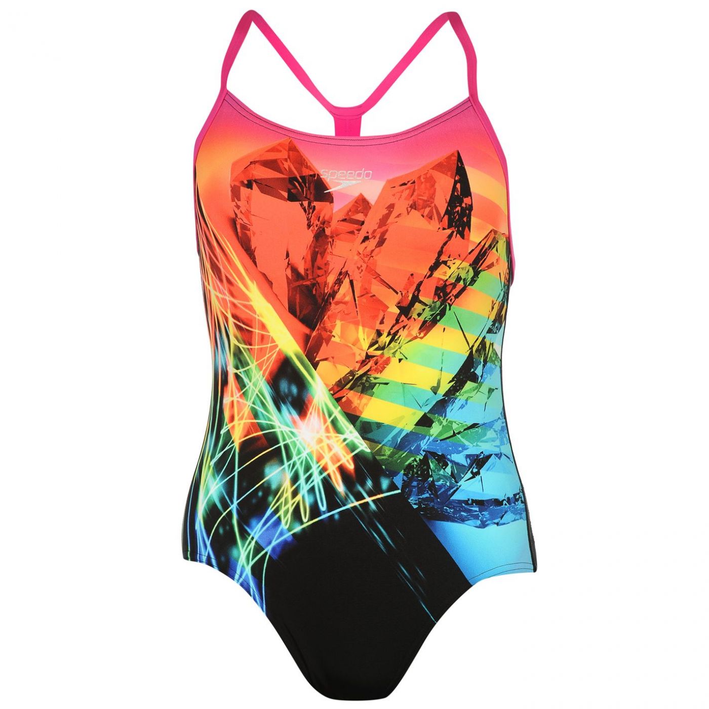 speedo marl racer swimsuit ladies