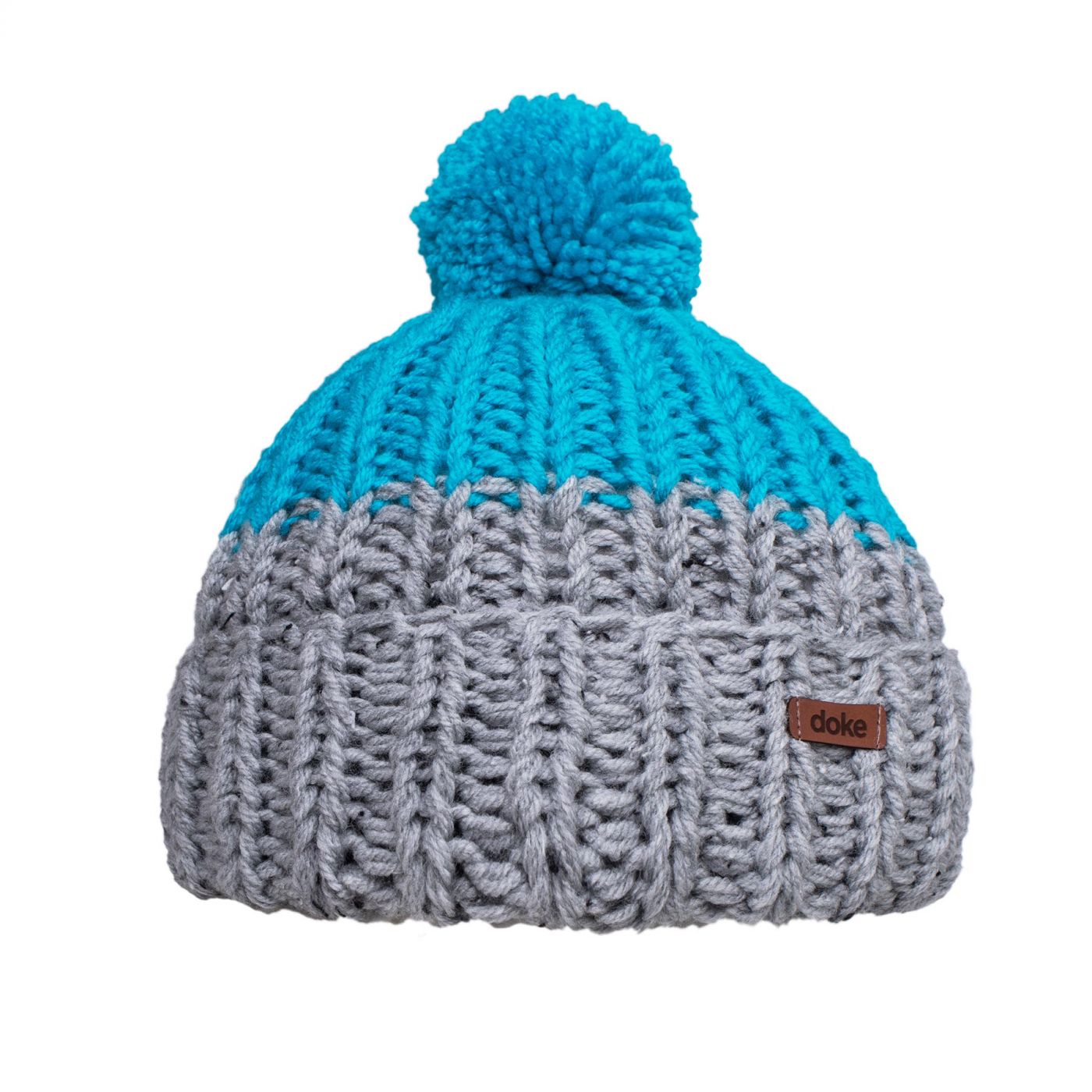 Plaited cap with pompoms DOKE