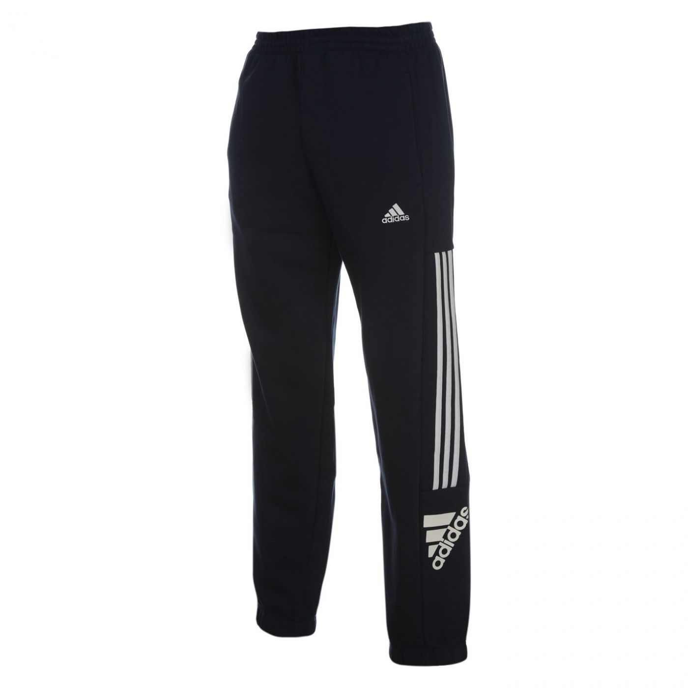 adidas three stripe logo fleece pants mens