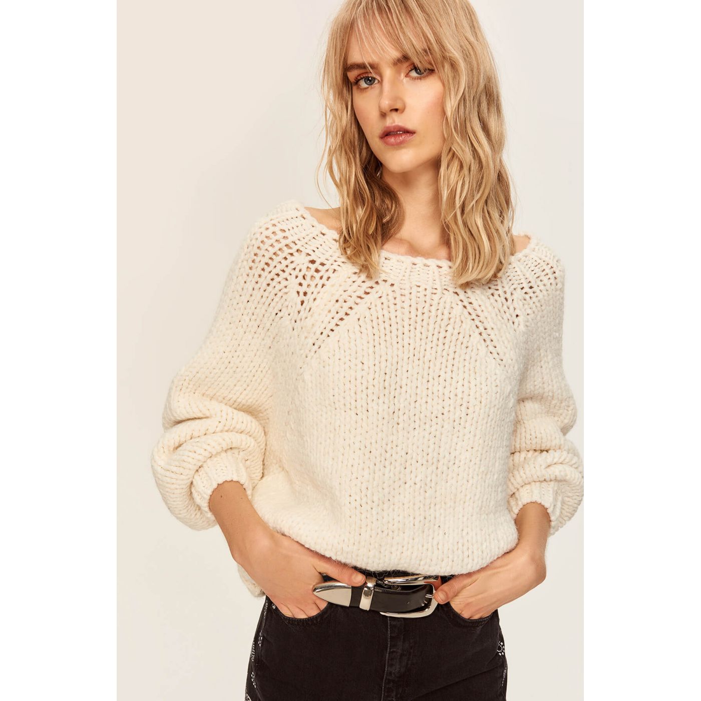 Trendyol Ecru Back Revealing Sweater Sweaters