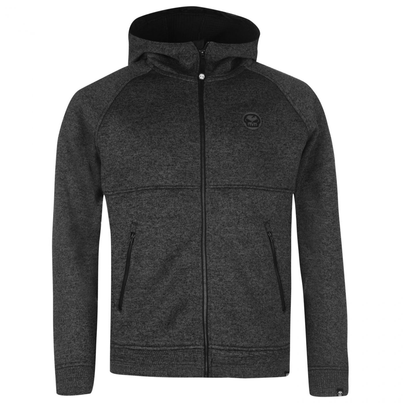 no fear knitted fleece hoody mens