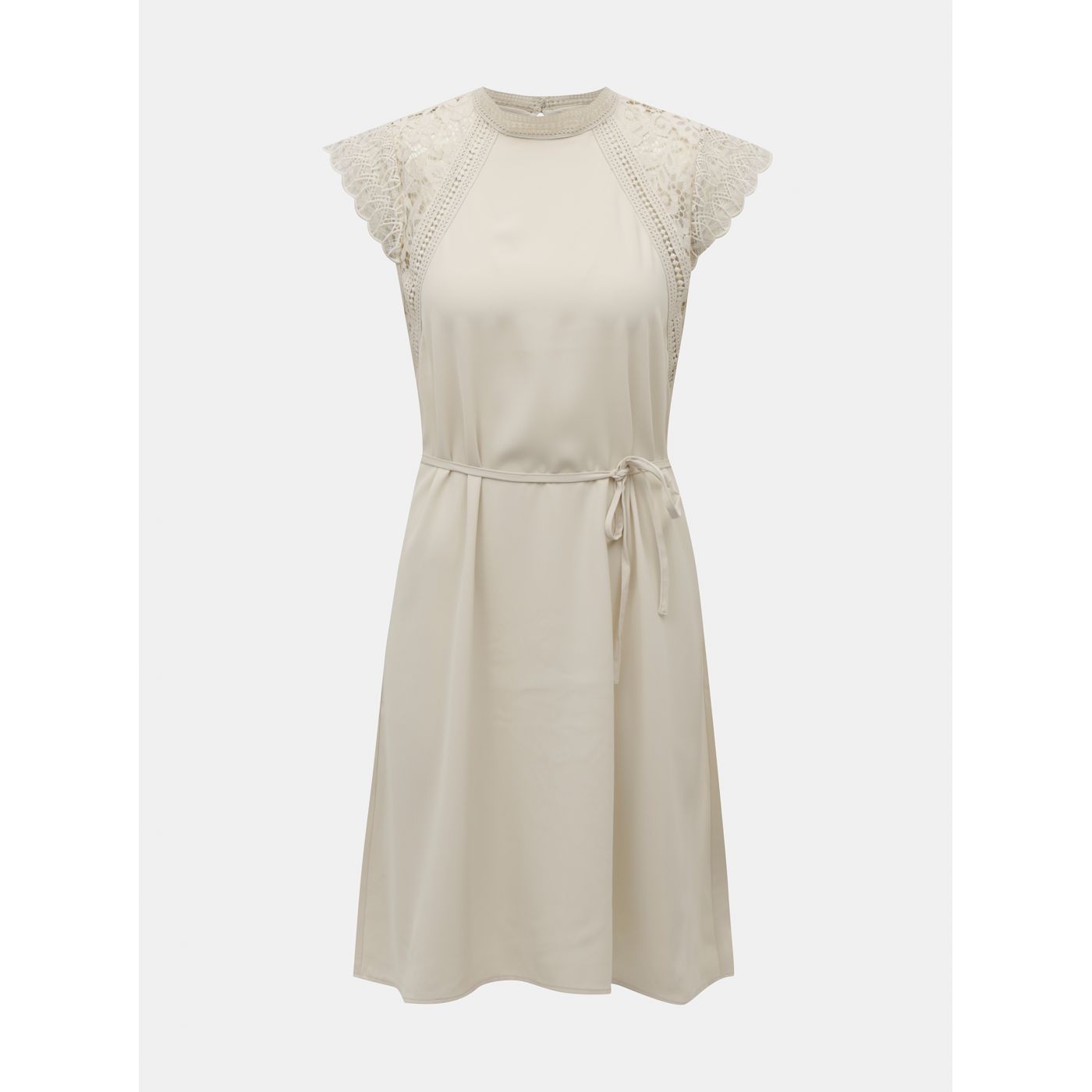 Cream dress with lace VERO MODA Povla