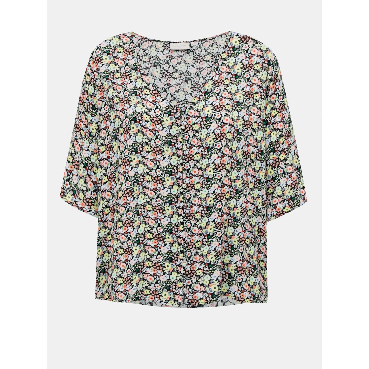 Black Floral Blouse ONLY CARMAKOMA Garden