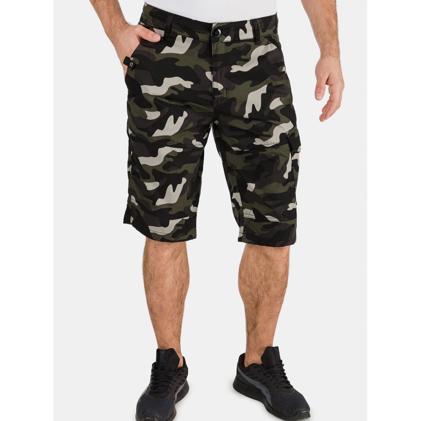 Dark Green Men's Camouflage Shorts SAM 73