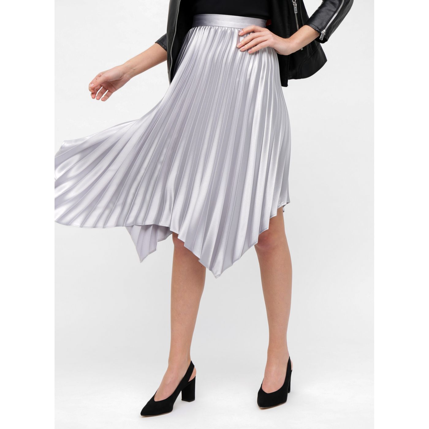 Pleated skirt in silver Dorothy Perkins