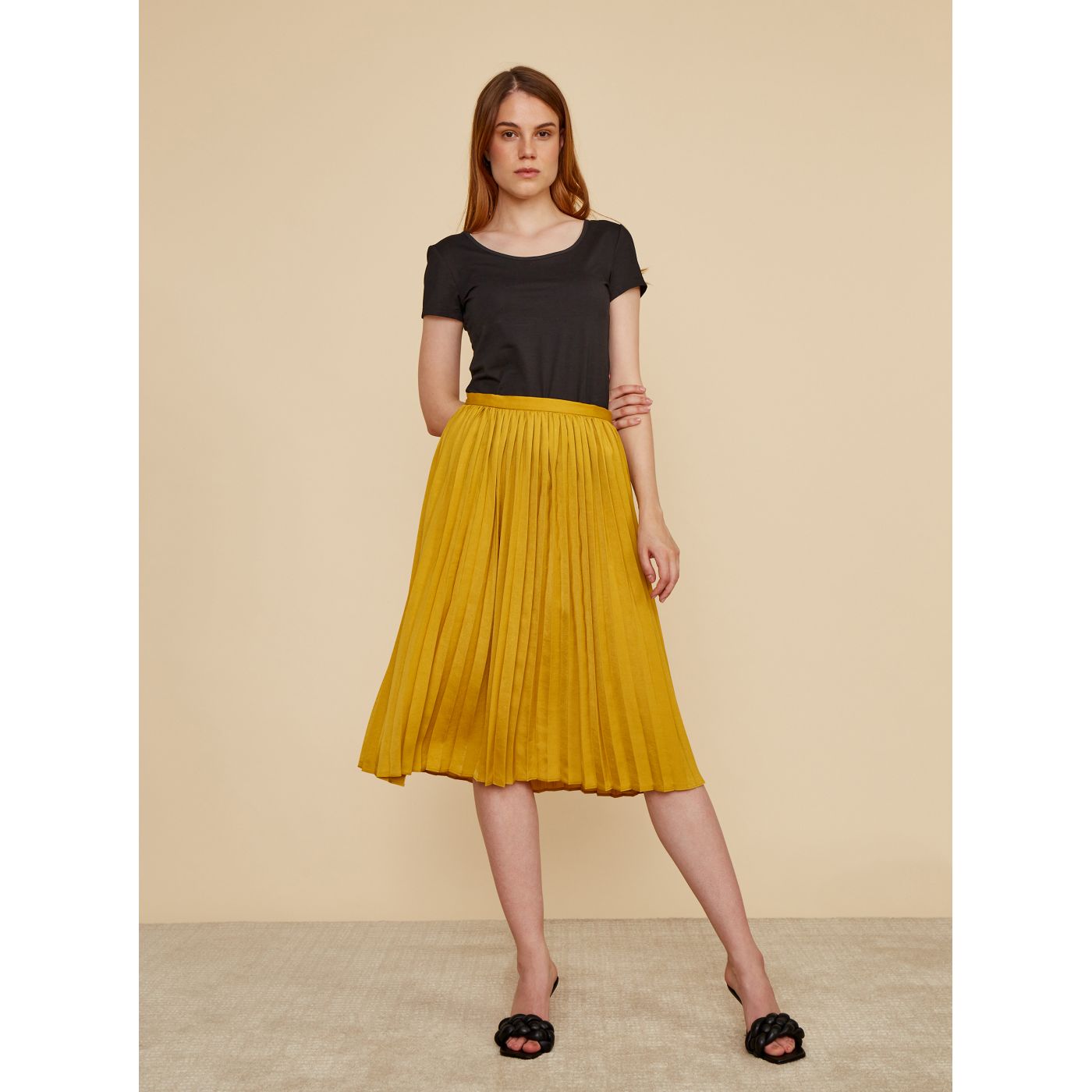 Mustard pleated skirt ZOOT Petra