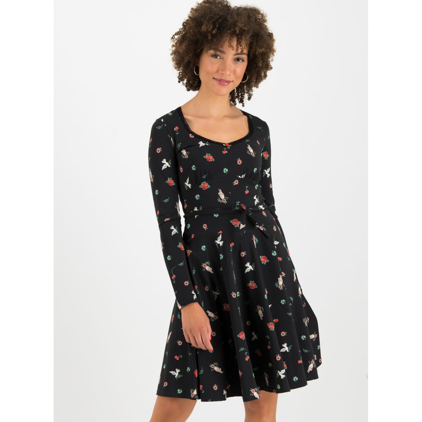 Blutsgeschwister Black Patterned Dress From To The Woods
