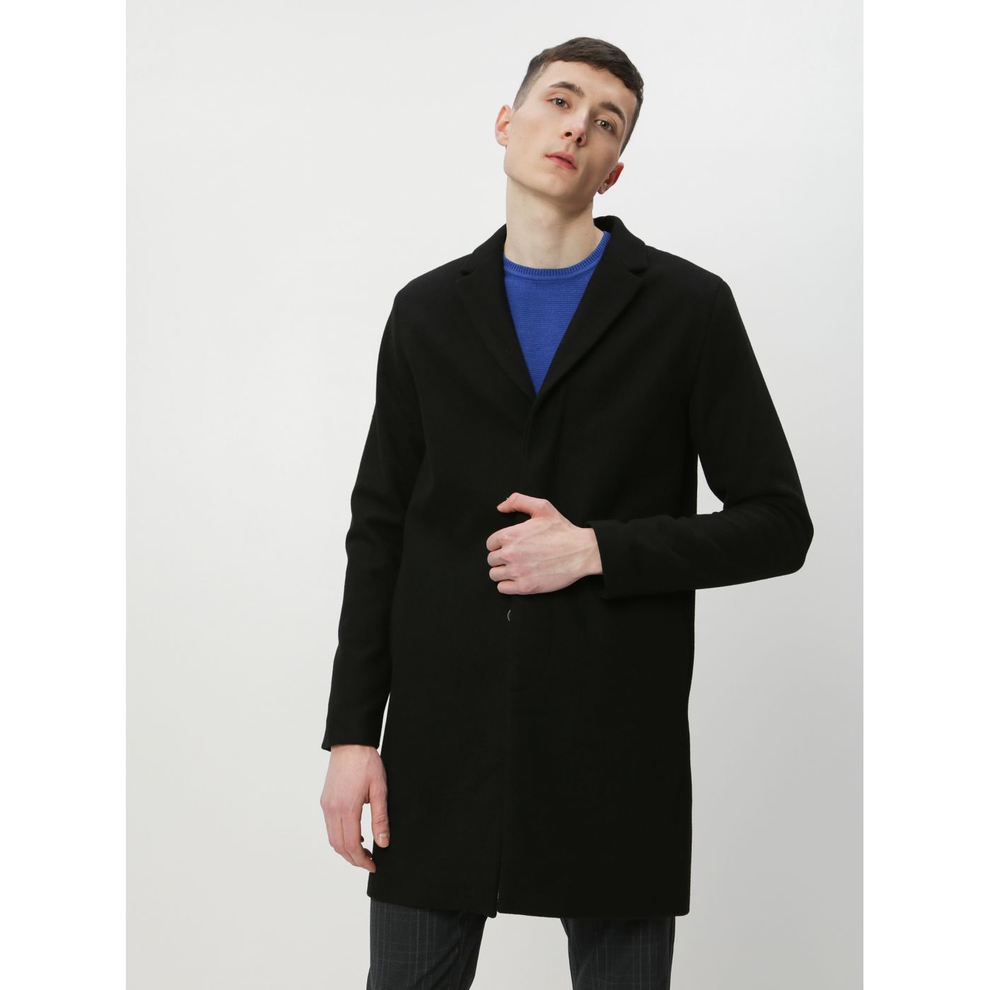 Black Wool Coat Selected Homme Brove