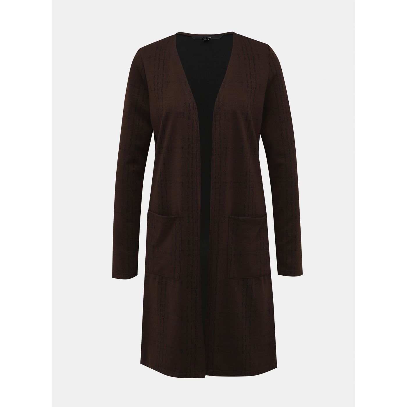 Dark brown plaid cardigan VERO MODA Erin
