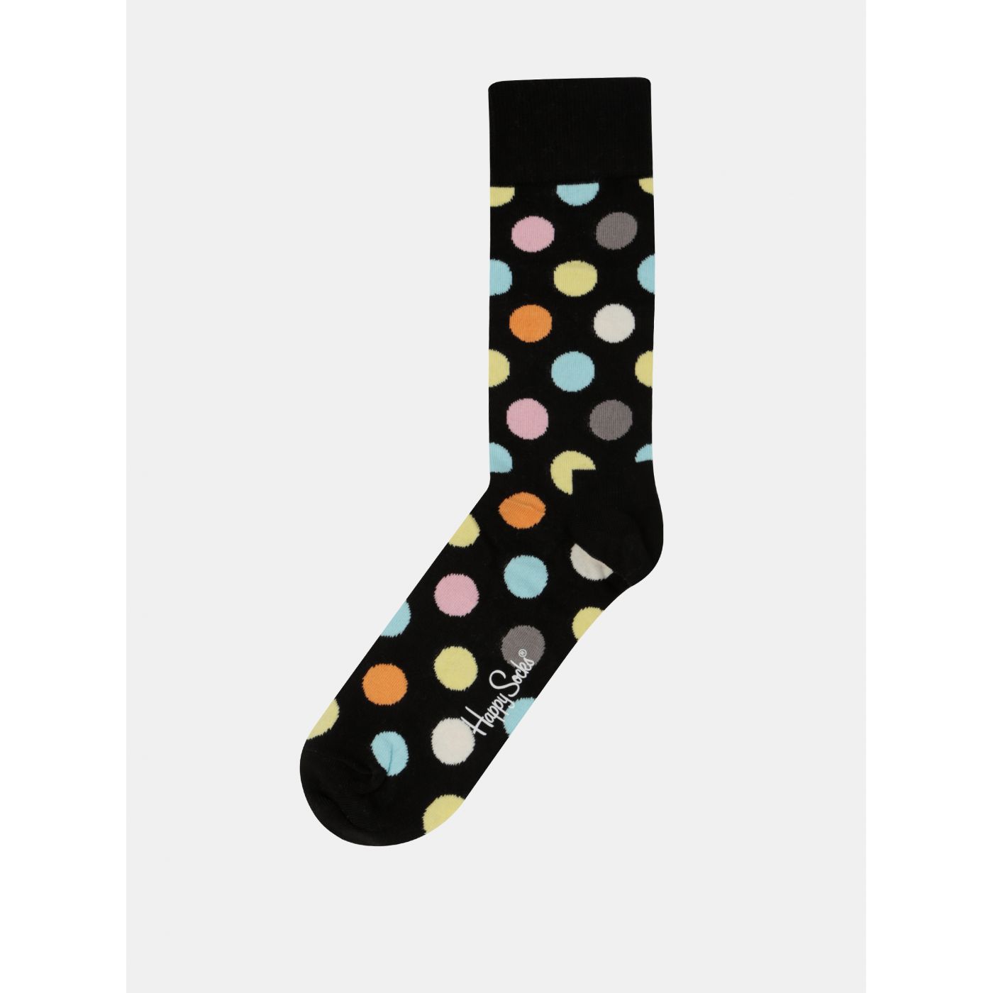 Černé ponožky s barevnými puntíky Happy Socks Big Dots