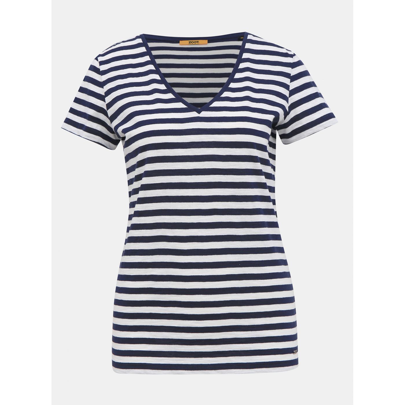 White-blue Women's Striped Basic T-Shirt ZOOT Baseline Aliki