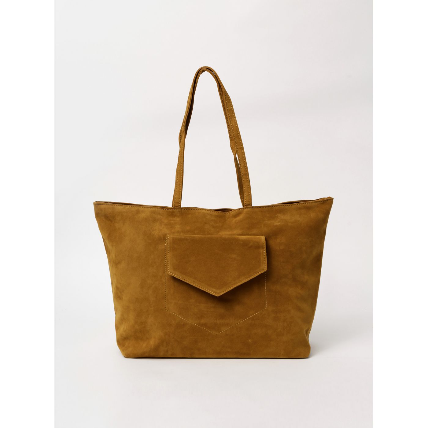 Brown handbag in suede style Haily ́s Shoppy