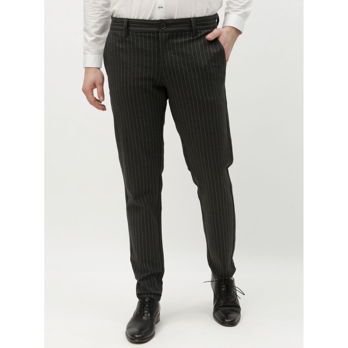 Dark grey striped trousers ONLY & SONS Mark