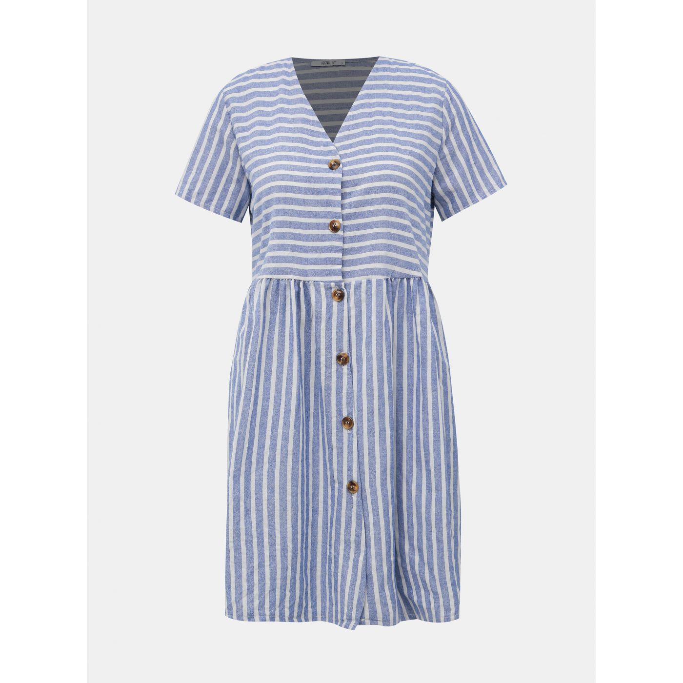 Haily's Nia White-blue Striped Dress