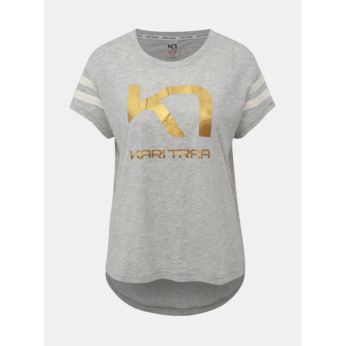 Light grey T-shirt printed by Kari Traa Vilde