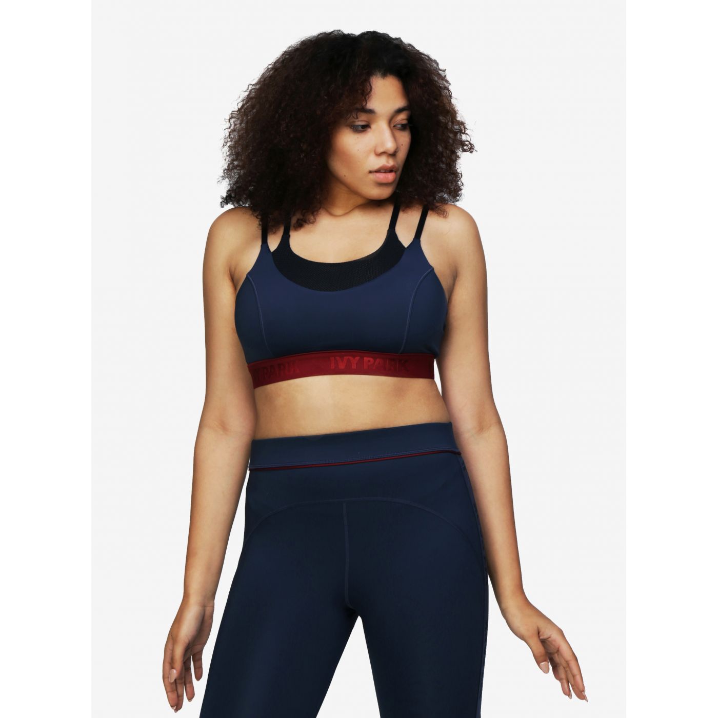 Dark blue sports bra with double hangers Ivy Park