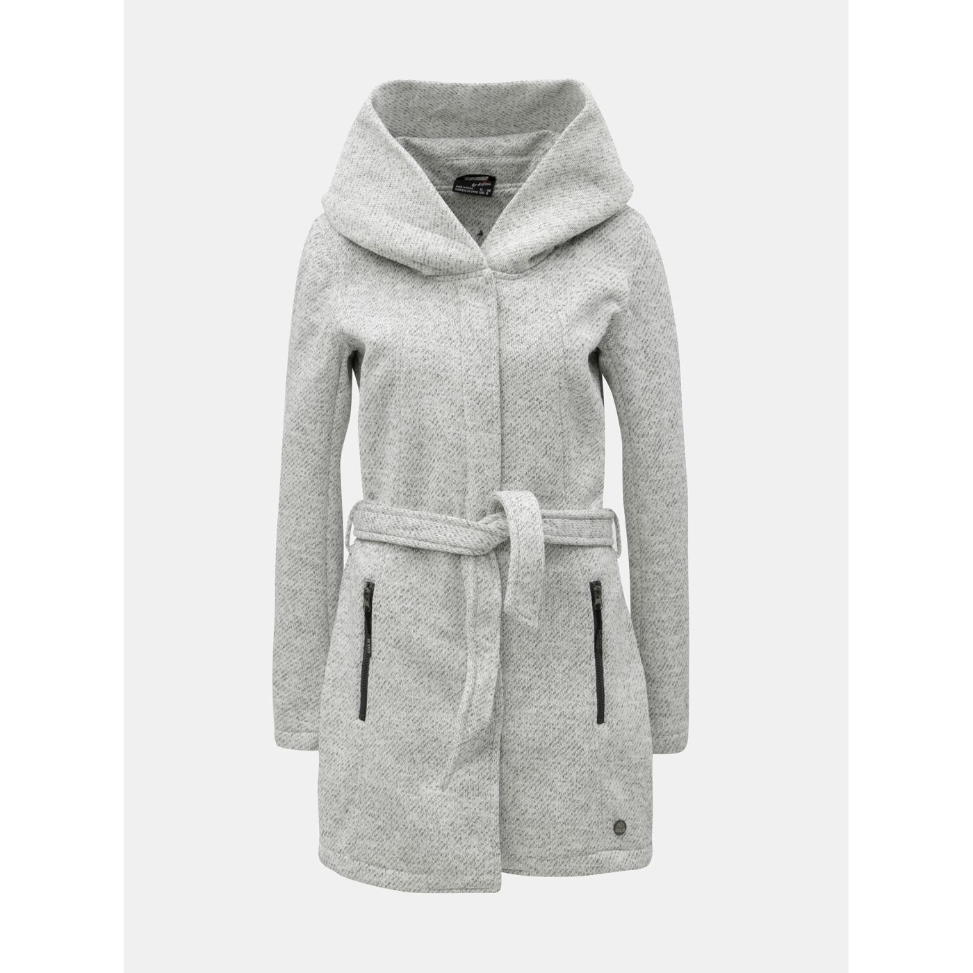 Light Grey Women's Annealed Coat with Large Hooded Killtec