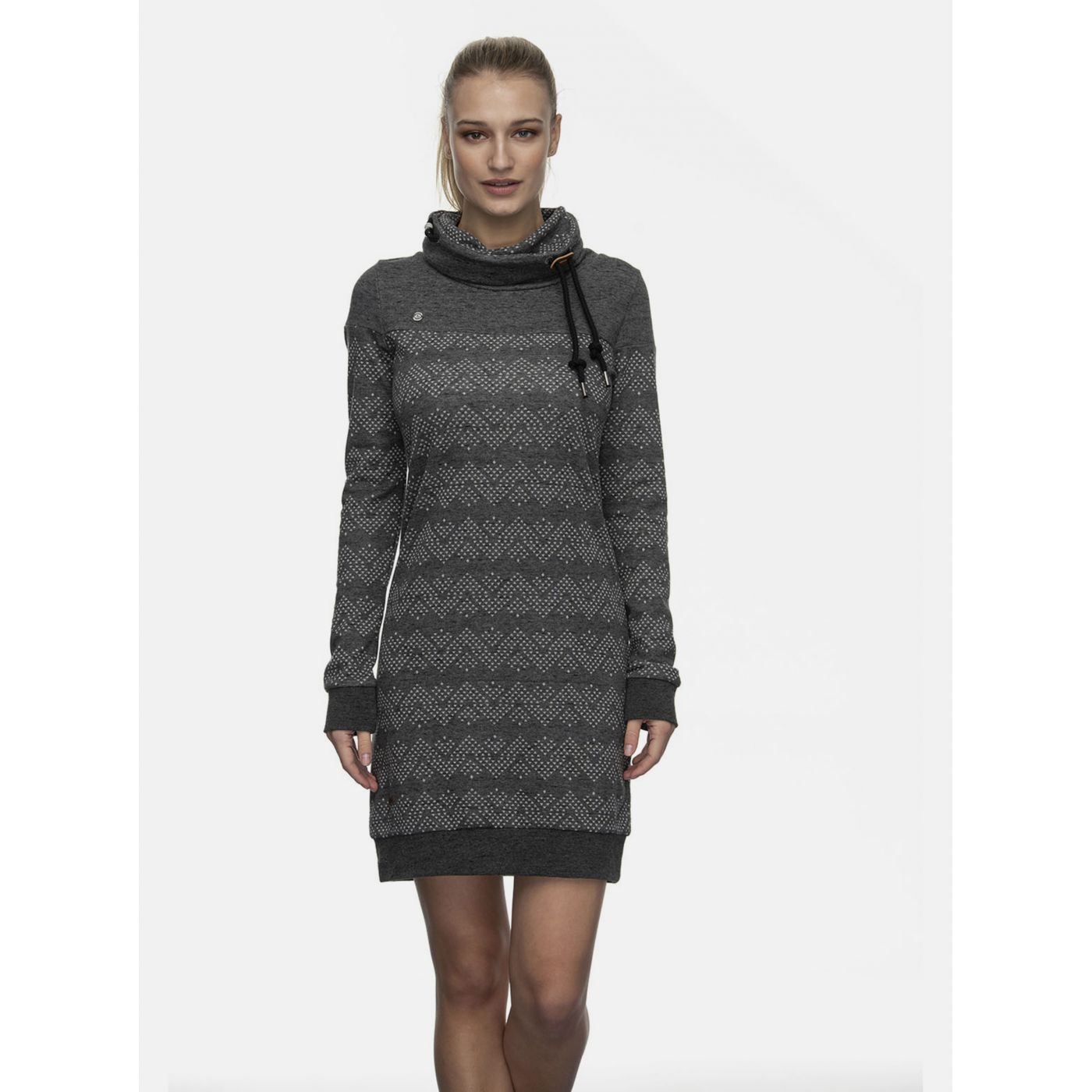 Black Patterned Ragwear Sweatshirt