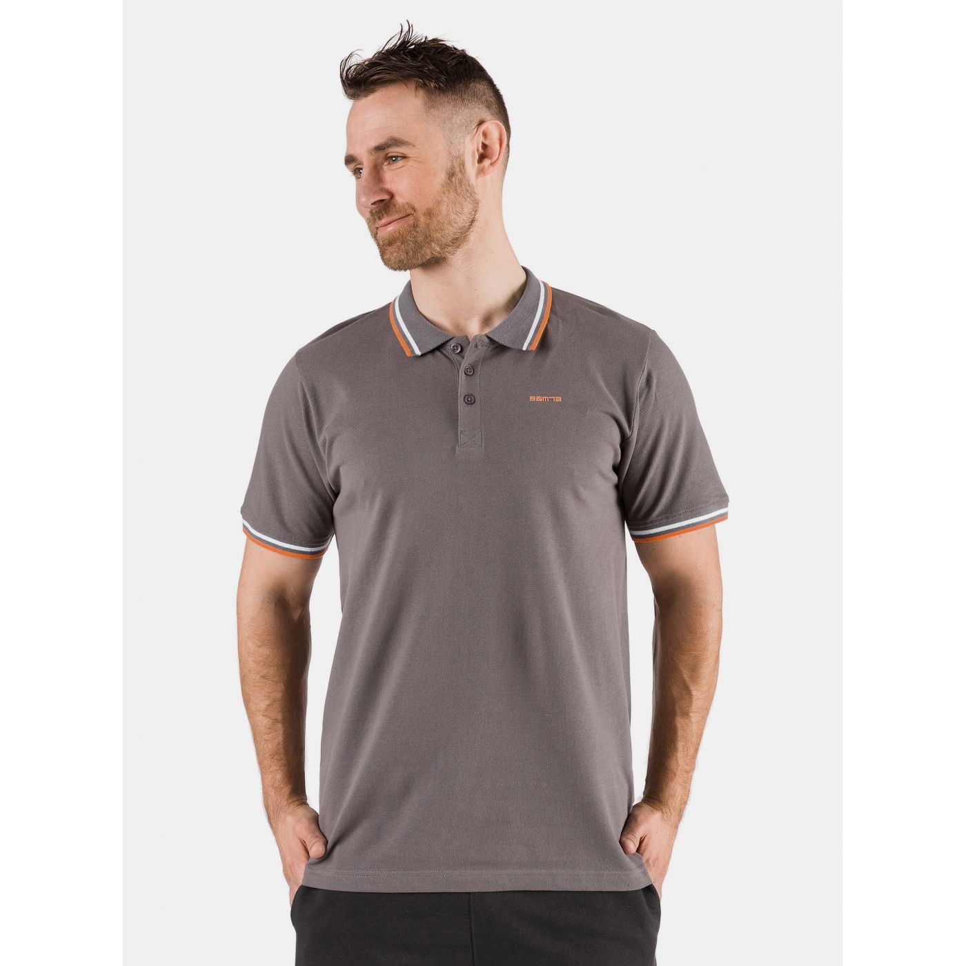 Grey Men's Polo Shirt SAM 73
