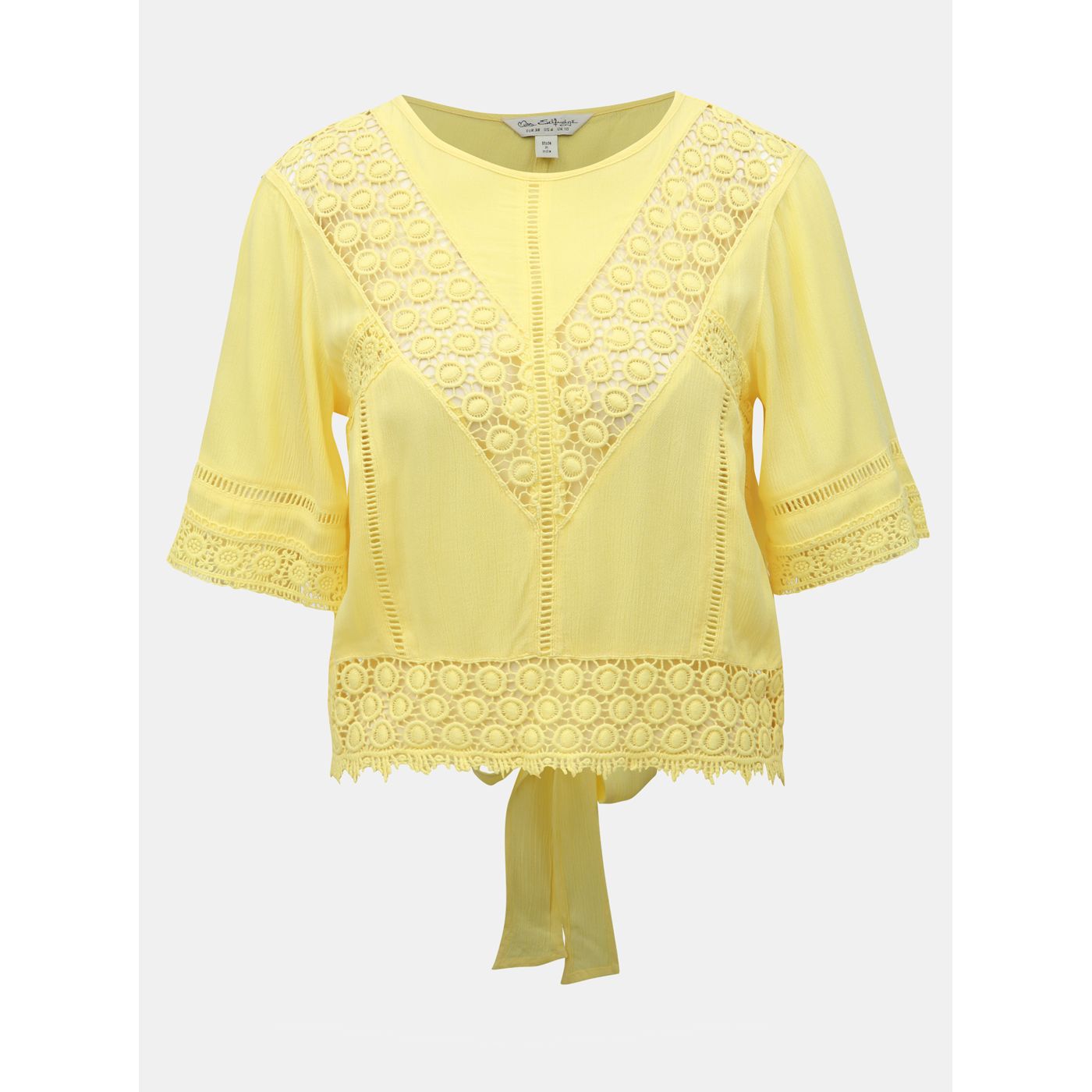 Miss Selfridge's Yellow Top with Madeira