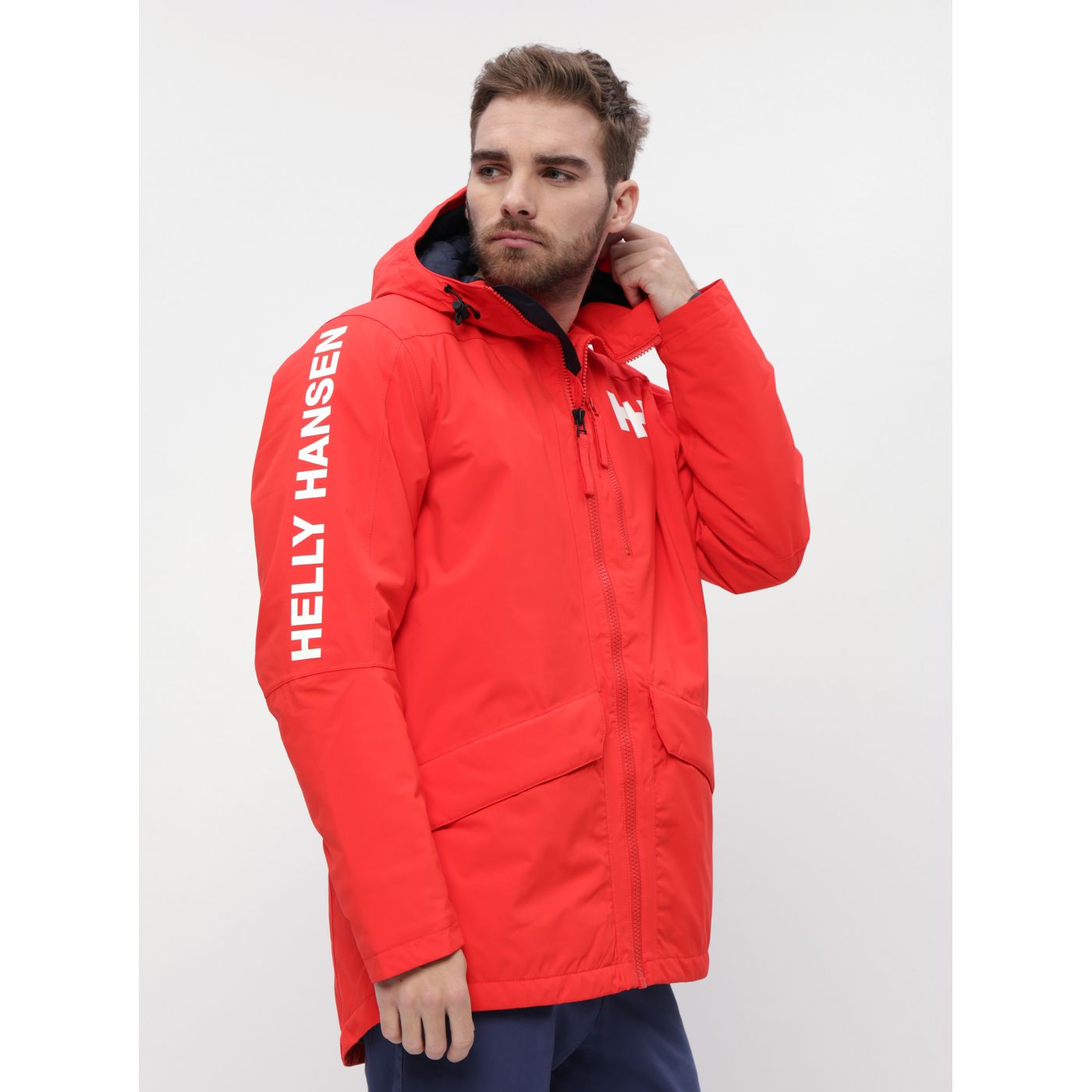 RED MEN'S WATERPROOF WINTER JACKET HELLY HANSEN Active