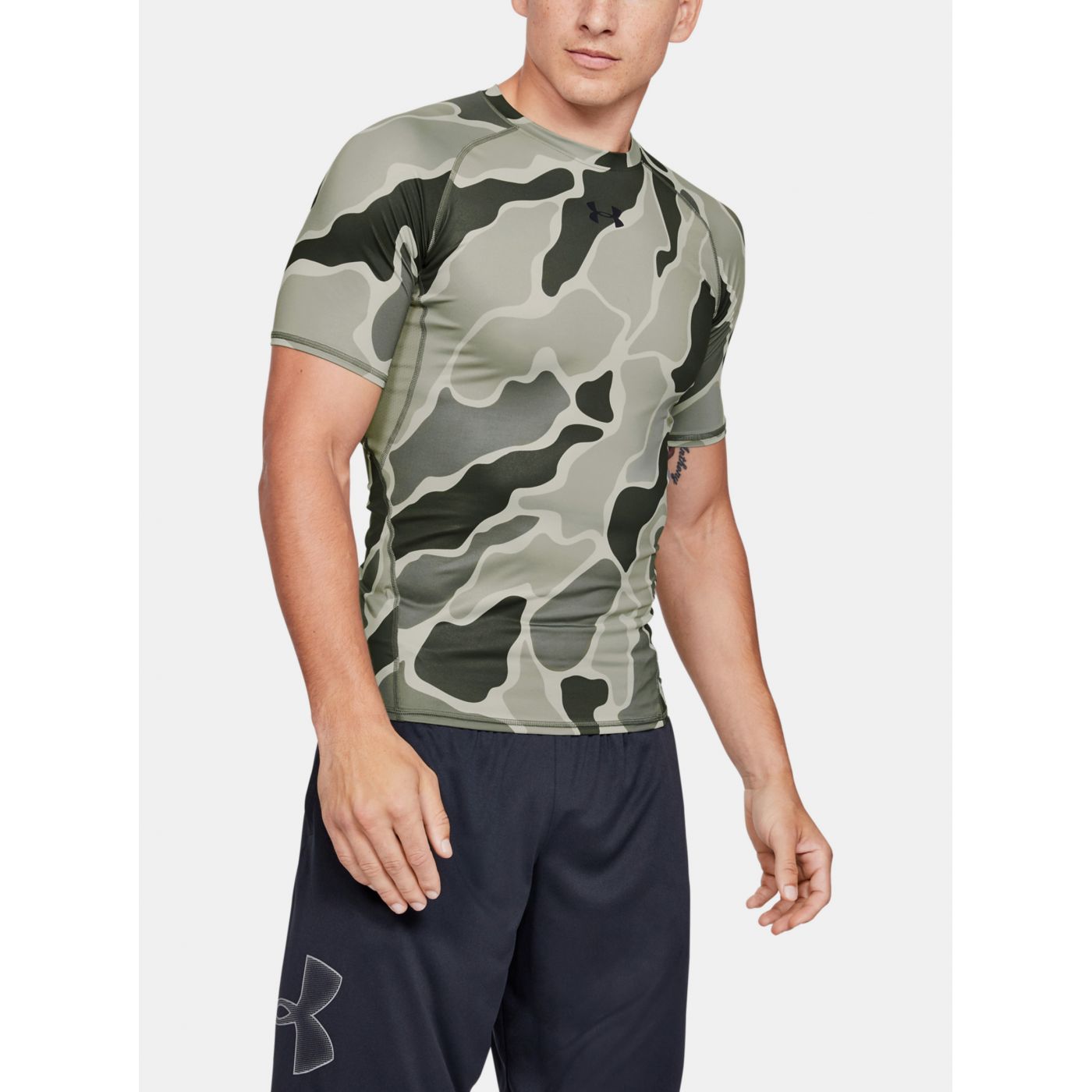 HeatGear Under Armour Men's Green Compression T-Shirt