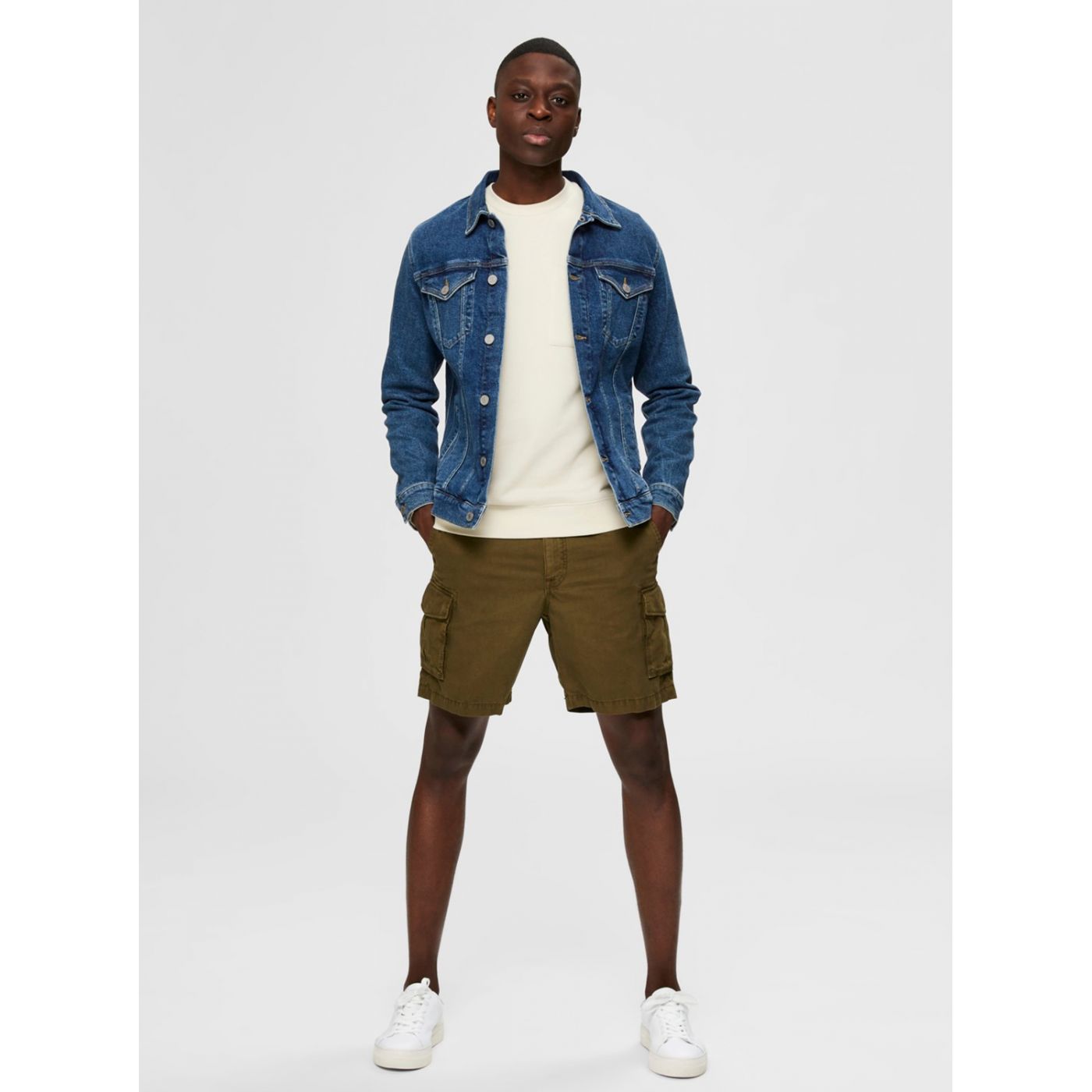 Khaki Shorts Selected Homme Clay